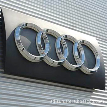 3D Car Brand Electroplate Metal Steel Logo